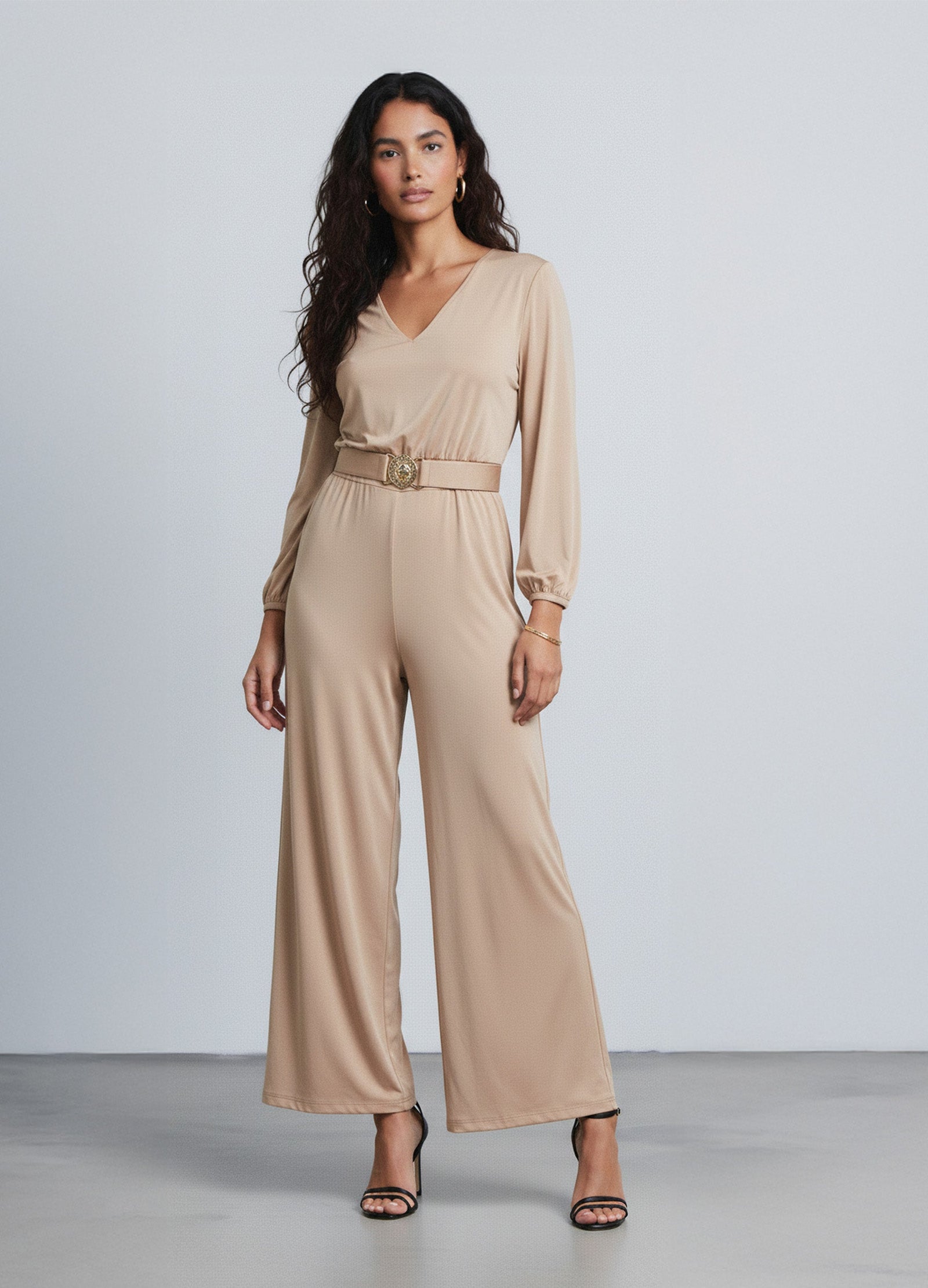 Effortless Elegance Belted Jumpsuit