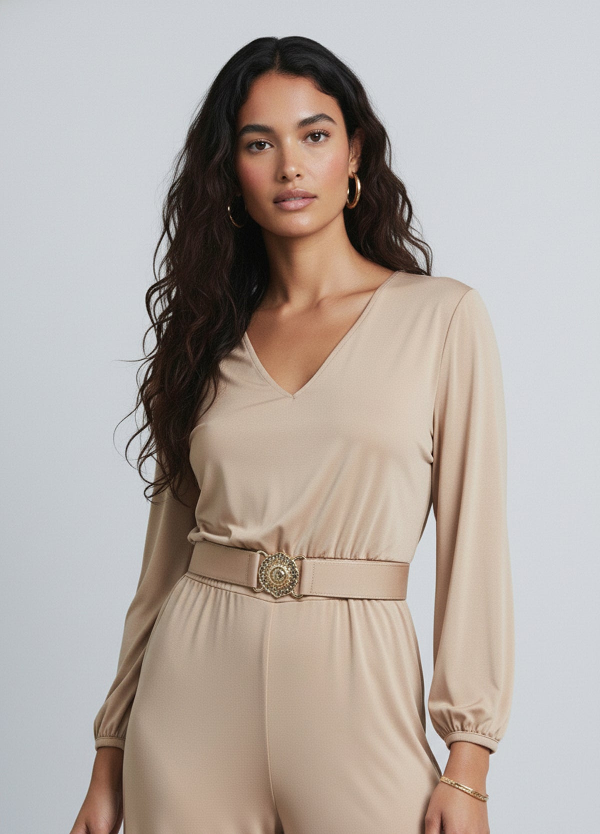 Effortless Elegance Belted Jumpsuit