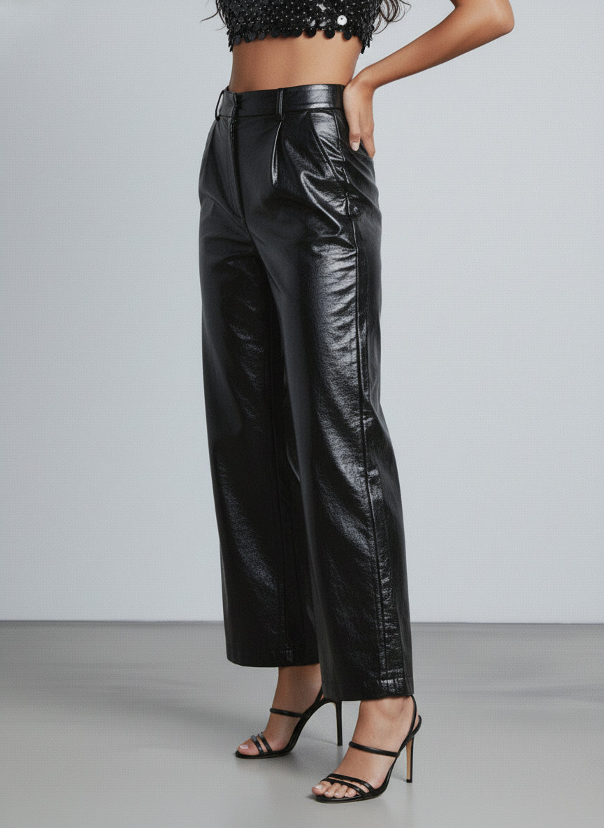 Luxe Nights Sequin & Faux Leather Set