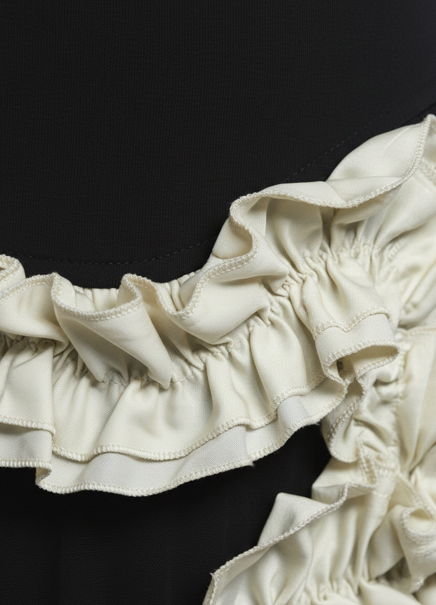Monochrome Dreams Ruffle Maxi Dress