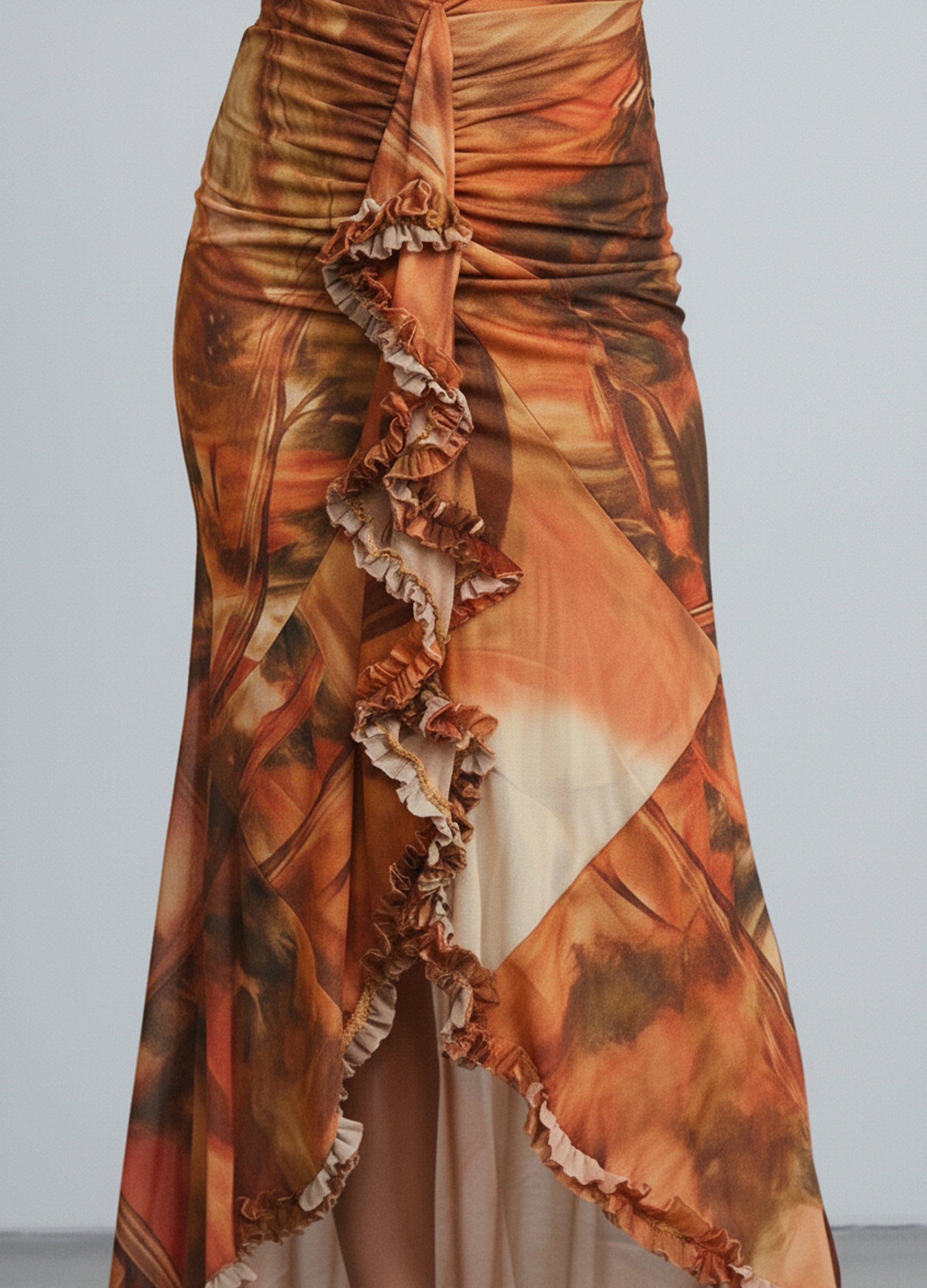 Sunset Reverie Ruched Maxi Dress