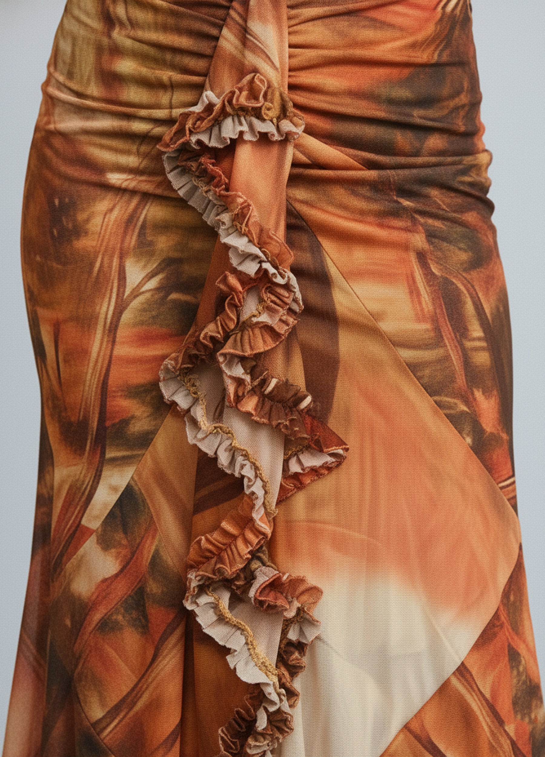 Sunset Reverie Ruched Maxi Dress