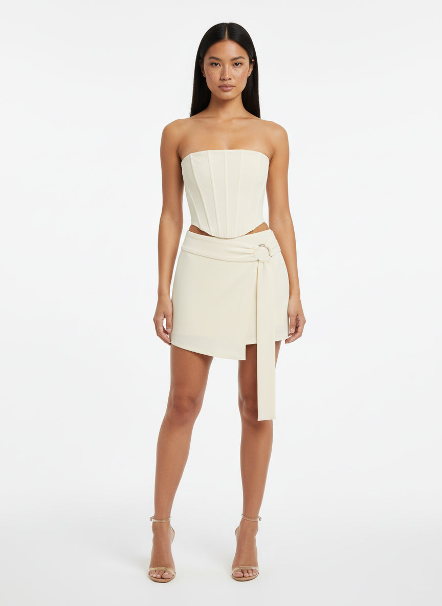 Contour Strapless Corset Top (Ivory)